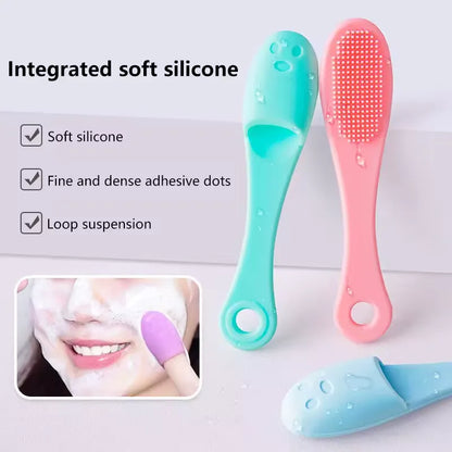 2PCS Silicone Nose Brush Facial Pore Cleaner (Double-Sided)